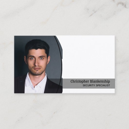 Persoonlijke beveiliging Aangepaste ovale foto QR- Visitekaartje (Voorkant)