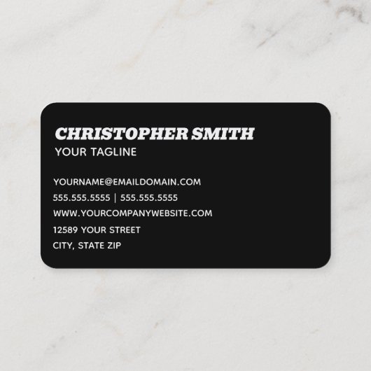 Persoonlijke beveiliging visitekaartje (Achterkant)