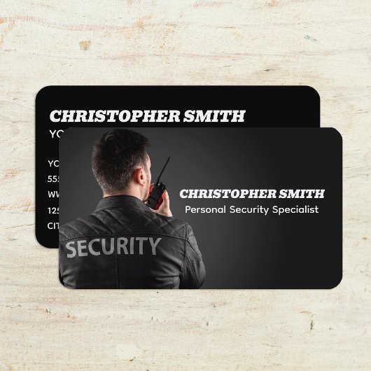 Persoonlijke beveiliging visitekaartje
