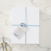 Persoonlijke Bevestiging Blauwe Jongen Cadeaulabel (Met Touw)