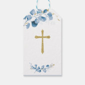 Persoonlijke Bevestiging Blauwe Jongen Cadeaulabel (Achterkant)