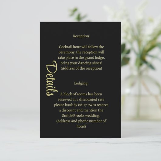 Persoonlijke bewerkbare detailkaart bedankkaart (Staand voorkant)