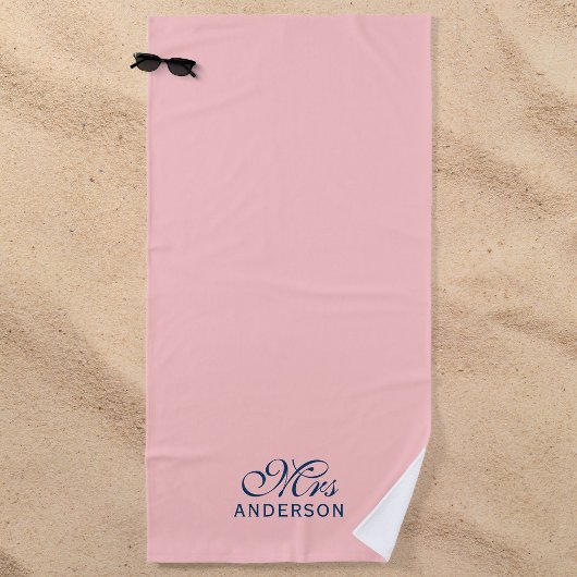 Persoonlijke Bewerkbare Kleuren Elegante Script Me Strandlaken