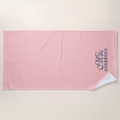 Persoonlijke Bewerkbare Kleuren Elegante Script Me Strandlaken (Voorkant)