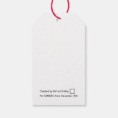 Persoonlijke bezorgingskerst op Noordpool Express Cadeaulabel (Achterkant)