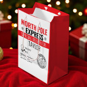 Persoonlijke bezorgingskerst op Noordpool Express Medium Cadeauzakje
