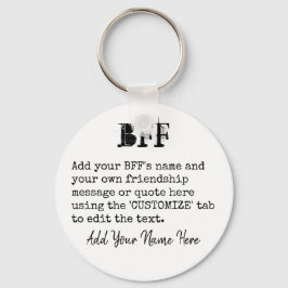 Persoonlijke BFF-vrienden - cadeautje voor schrijf Sleutelhanger