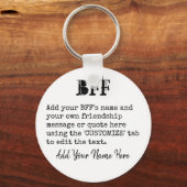 Persoonlijke BFF-vrienden - cadeautje voor schrijf Sleutelhanger (Voorkant)