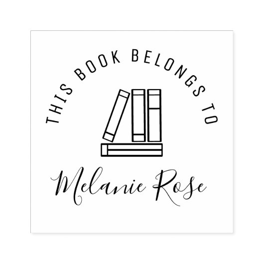 persoonlijke bibliotheek handgeschreven beletterin rubberstempel (Afrduk)