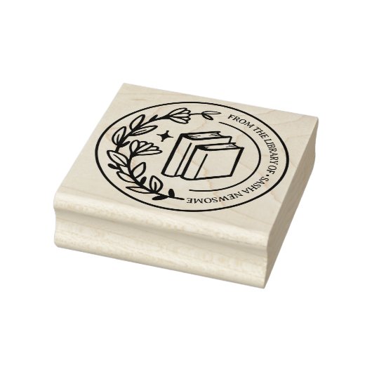 Persoonlijke Bibliotheek Stempel - Hand Geïllustre (Stempel)
