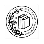 Persoonlijke Bibliotheek Stempel - Hand Geïllustre (Afrduk)