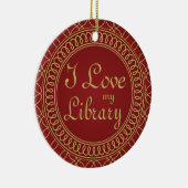 Persoonlijke bibliotheeksiercadeaus keramisch ornament (Rechts)