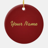 Persoonlijke bibliotheeksiercadeaus keramisch ornament (Achterkant)