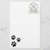 Persoonlijke Bichon Frise Briefpapier (Voorkant)