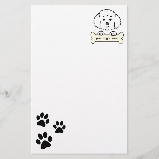 Persoonlijke Bichon Frise Briefpapier (Voorkant)