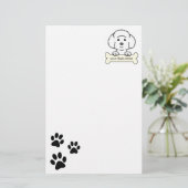 Persoonlijke Bichon Frise Briefpapier (Staand voorkant)