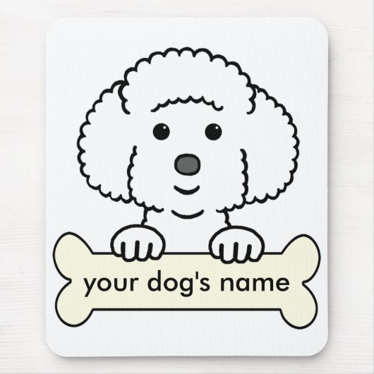Persoonlijke Bichon Frise Muismat (Voorkant)