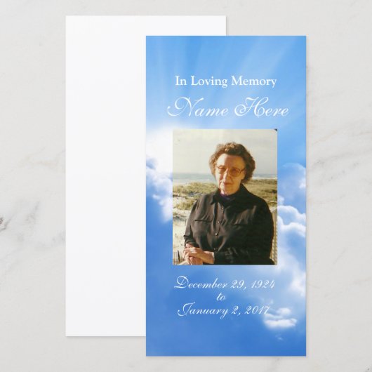 Persoonlijke bidkaart / bidkaarten (Voorkant / Achterkant)