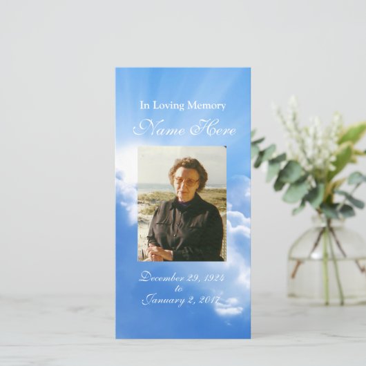 Persoonlijke bidkaart / bidkaarten (Staand voorkant)