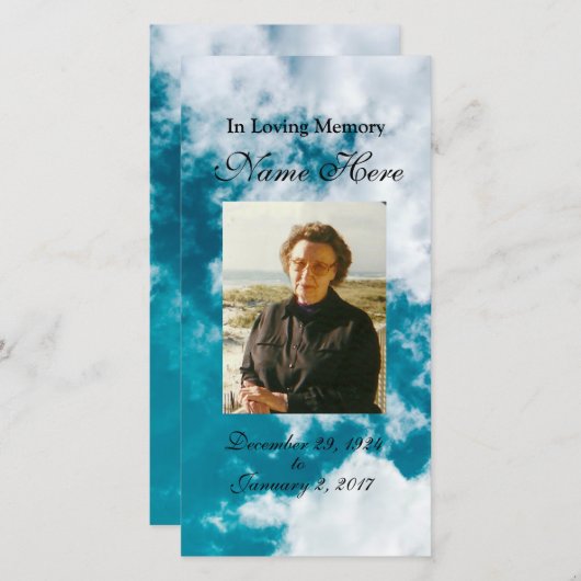 Persoonlijke bidkaart / bidkaarten (Voorkant / Achterkant)