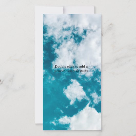 Persoonlijke bidkaart / bidkaarten (Achterkant)