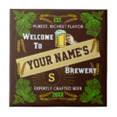 Persoonlijke bierbrouwerij Welkom bij Hops Barley Tegeltje (Voorkant)