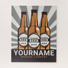 Persoonlijke bierfles ambachtelijke brouwerij legpuzzel