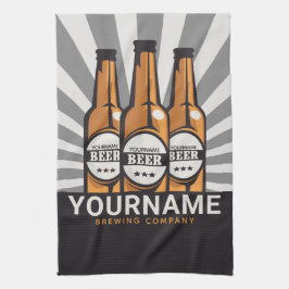 Persoonlijke bierfles ambachtelijke brouwerij theedoek