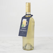 Persoonlijke Bierfles Hanger voor Hoppy Holidays (Schuin)