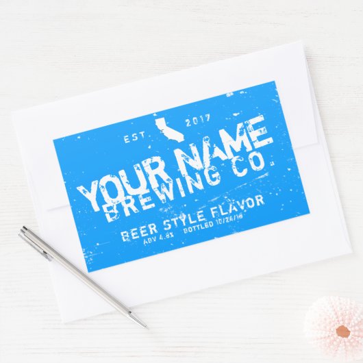 Persoonlijke bierfleslabels rechthoekige sticker (Envelop)