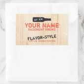 Persoonlijke bierfleslabels rechthoekige sticker (Tas)