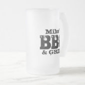 Persoonlijke biermok voor BBQ party Matglas Bierpul (Voorkant rechts)