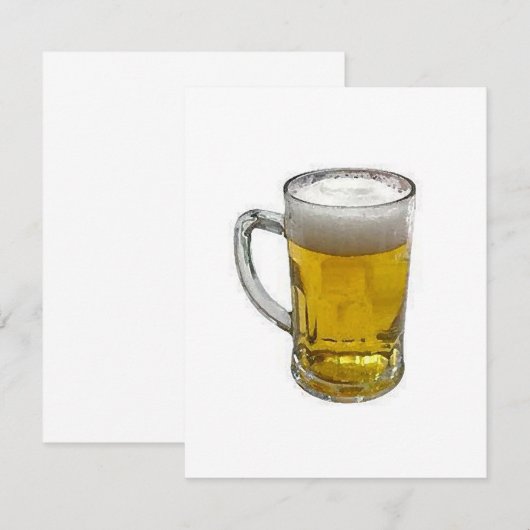 Persoonlijke bieruitnodiging - Bieruitnodigingen Kaart (Voorkant / Achterkant)