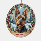 Persoonlijke Biewer Terrier Kerstmis Keramisch Ornament (Links)