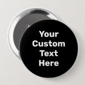 Persoonlijke Big Black Pin-on Button (Voorkant /achterkant)