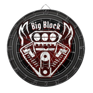 Persoonlijke Big Block Racing Engine Dartbord