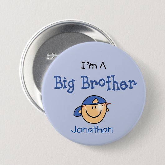 Persoonlijke Big Brother-Button Ronde Button 7,6 Cm (Voorkant /achterkant)