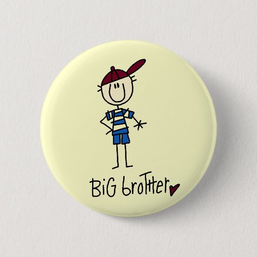 Persoonlijke Big Brother Tshirts en cadeaus Ronde Button 5,7 Cm (Voorkant)