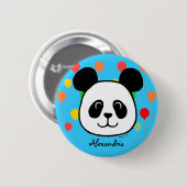 Persoonlijke Big Face Panda-Cartoon Ronde Button 5,7 Cm (Voorkant /achterkant)