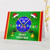 Persoonlijke BIG, Hockey-kerstkaarten, 3 SIZES Kaart (Gele Bloem)