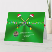 Persoonlijke BIG, Hockey-kerstkaarten, 3 SIZES Kaart (Achterkant)