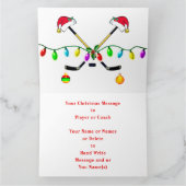 Persoonlijke BIG, Hockey-kerstkaarten, 3 SIZES Kaart (Binnen)