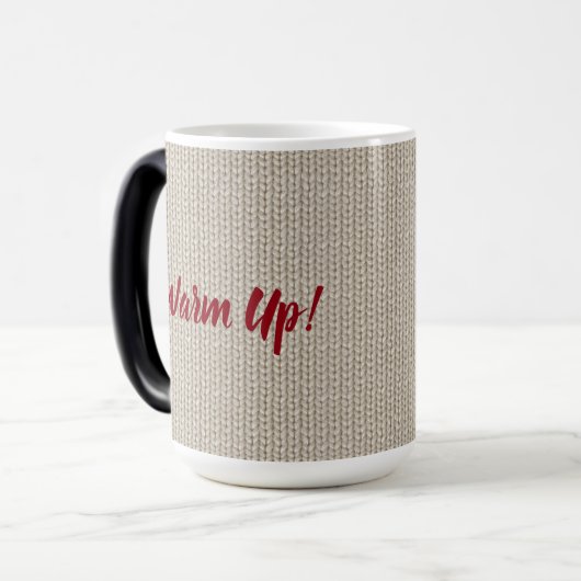 Persoonlijke Big Morphing-Mok met lederen hart Magische Mok (Voorkant links)