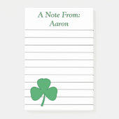 Persoonlijke Big Shamrock Post It Notes (Voorkant)