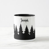 Persoonlijke Bigfoot Sasquatch Silhouette Bos Mok (Midden)