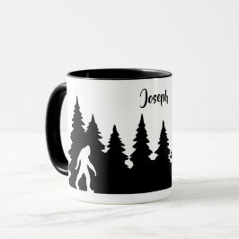 Persoonlijke Bigfoot Sasquatch Silhouette Bos Mok