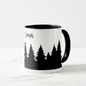 Persoonlijke Bigfoot Sasquatch Silhouette Bos Mok (Voorkant rechts)