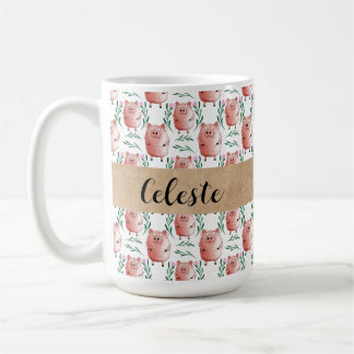 Persoonlijke Biggenmok – Cute Boerderijdier Cadeau Koffiemok