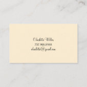 Persoonlijke Bij Bloem Signatuur Script Contactkaartje (Achterkant)