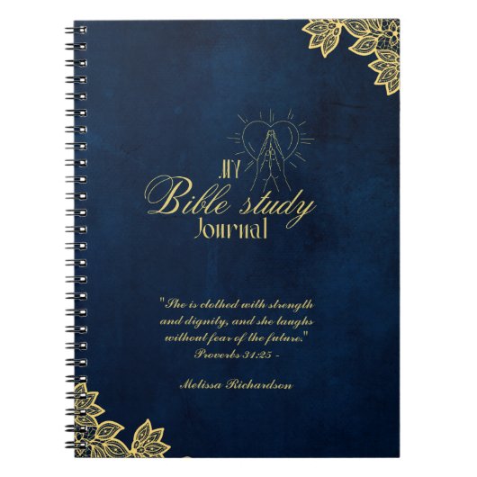 Persoonlijke Bijbelstudie Naam en geloofsbijbeltek Notitieboek (Voorkant)